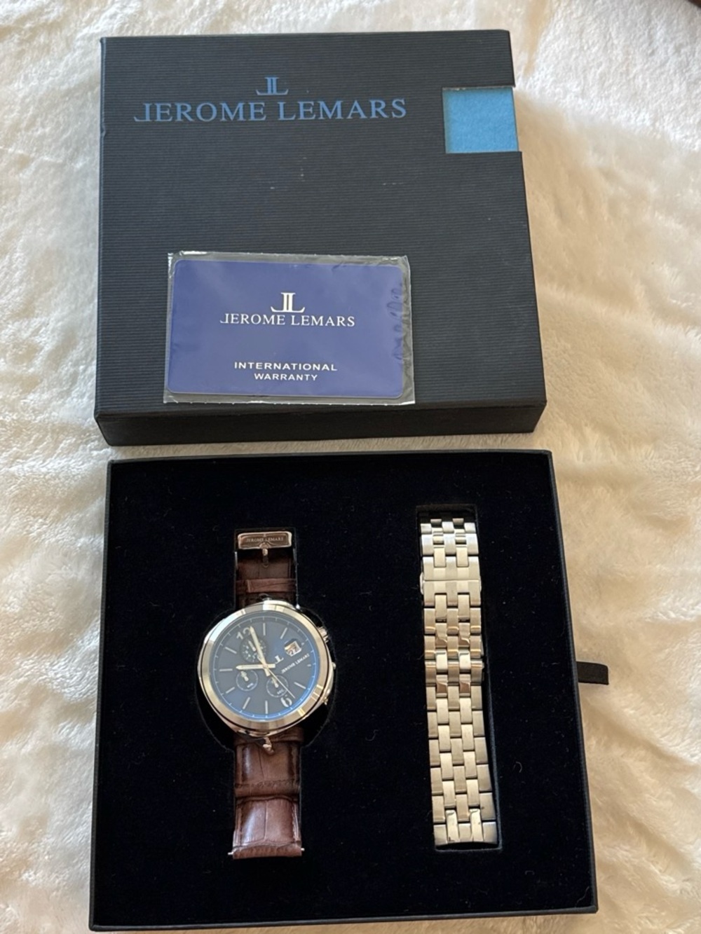 Jerome Lenard Seurat Bleu Men’s Wristwatch Set